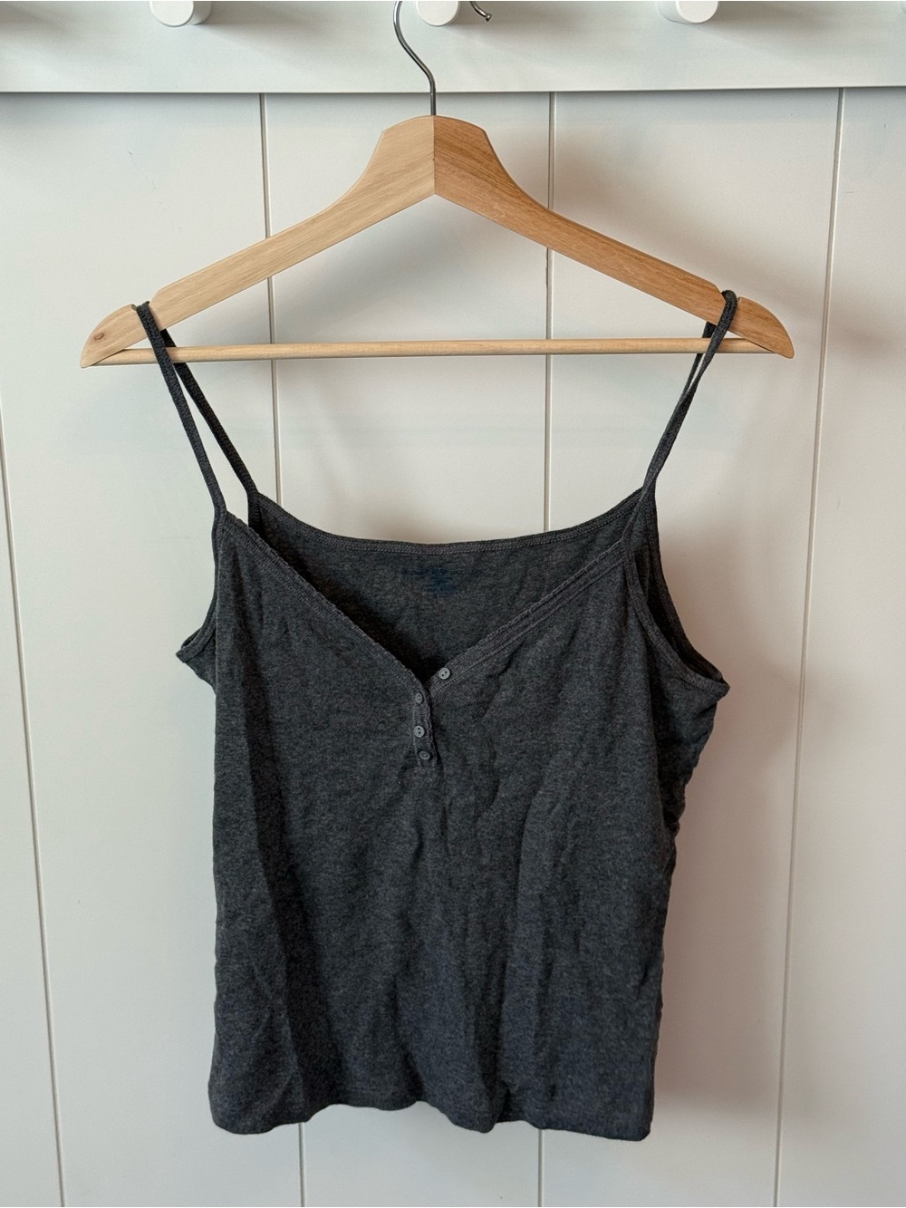 Brandy Melville Charcoal Gray Women's V-Neck Camisole Tank Top